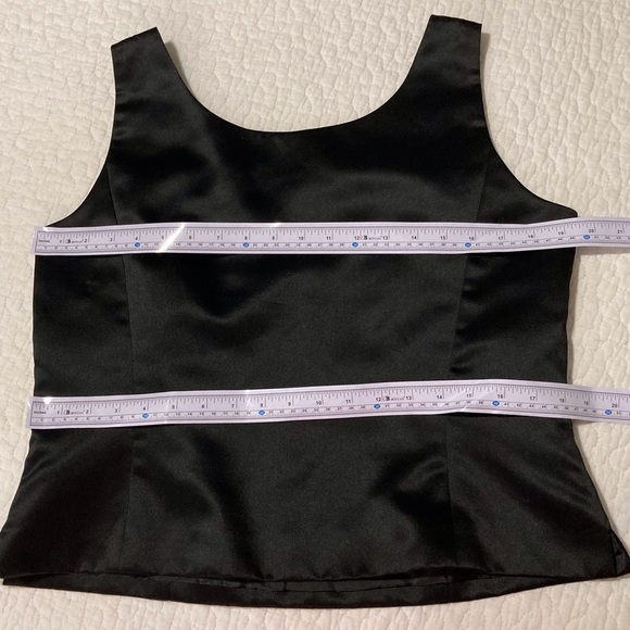 Kasper Women's Black Satin Top - Picture 3 of 10